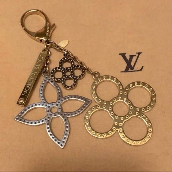 Louis Vuitton Bijoux Sac Tapage Bag Charm Gold/Silver Metal M65090 - Picture 3 of 4